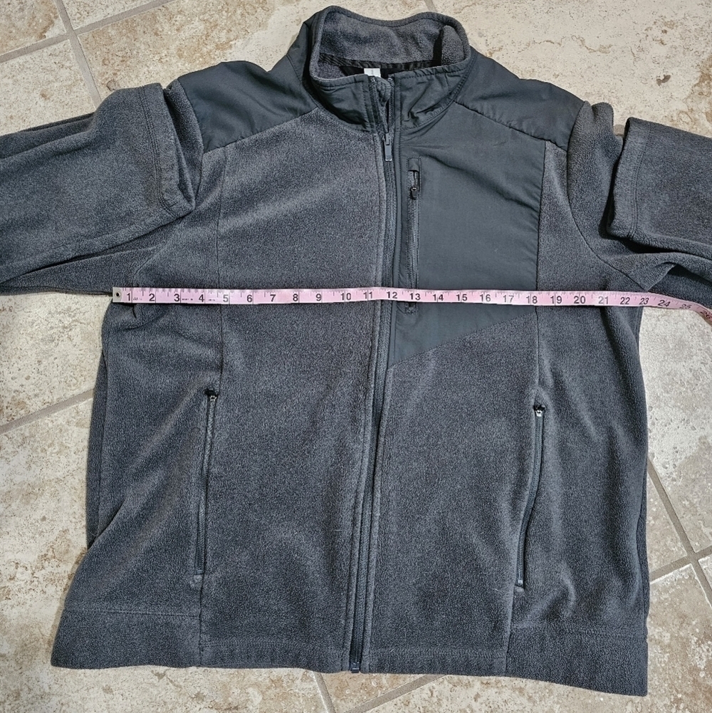All in Motion Men Large Gray Fleece Jacket Full Zip Essential Gorpcore Outerwear - Picture 5 of 6
